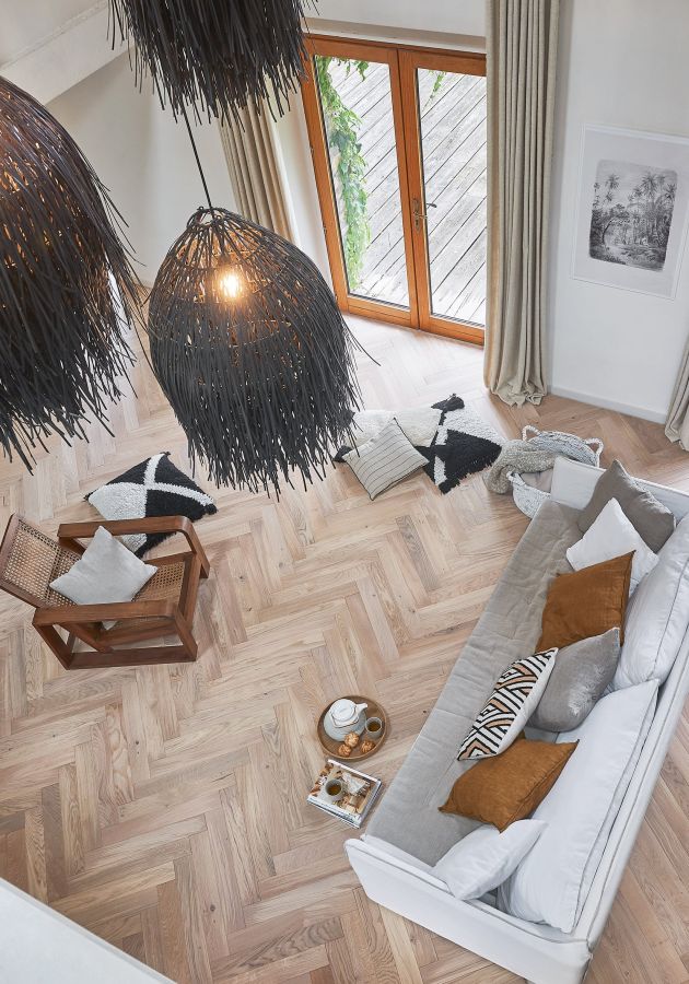 Ambiance Chêne Classic/Authentique Linen, Bâton Rompu 90