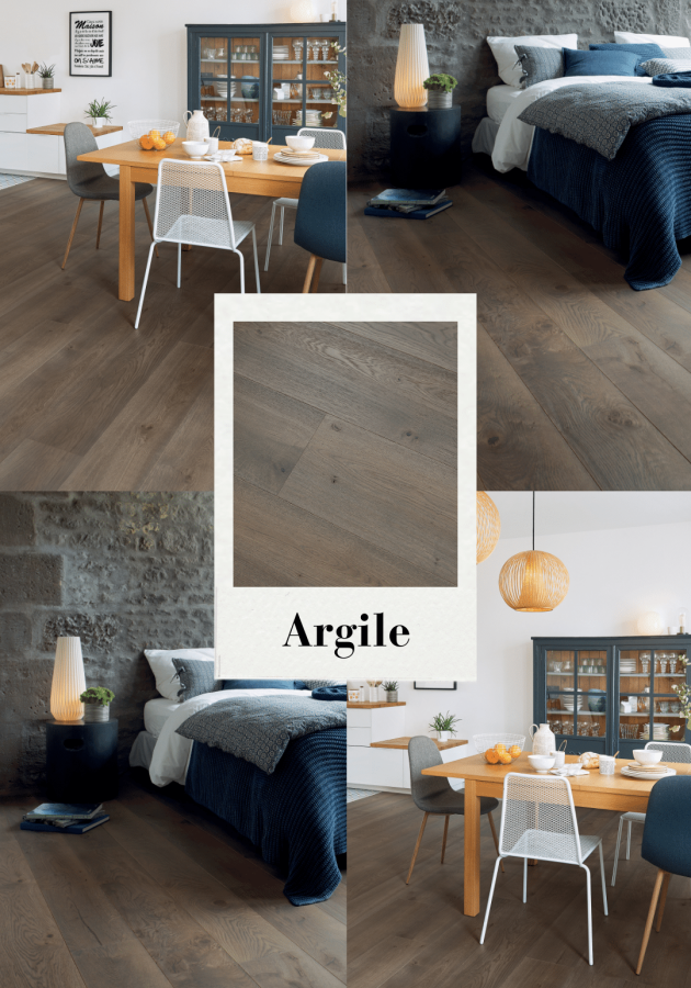 Photos d'ambiance avec parquet Argile