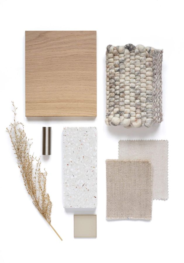 Moodboard pour finition Huile Bois naturel