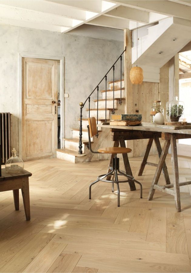 Photo d'ambiance parquet Chêne Authentique Bois flotté, Bâton Rompu 139