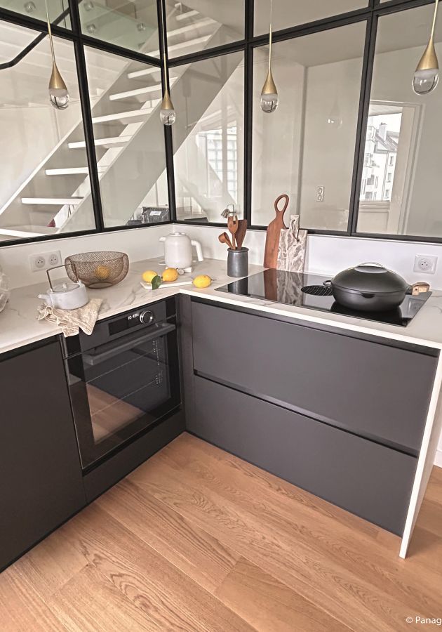 Parquet chene Classic Topaze Diva 184 en cuisine